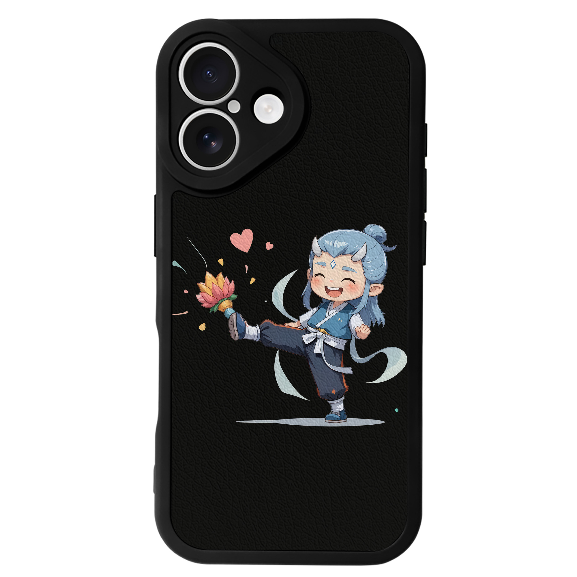 （画像用） Ne Zha 2 ナタ 魔童の大暴れ 【iPhone 16シリーズ対応】シリコンスマホケース（レザー調） 材質：シリコン